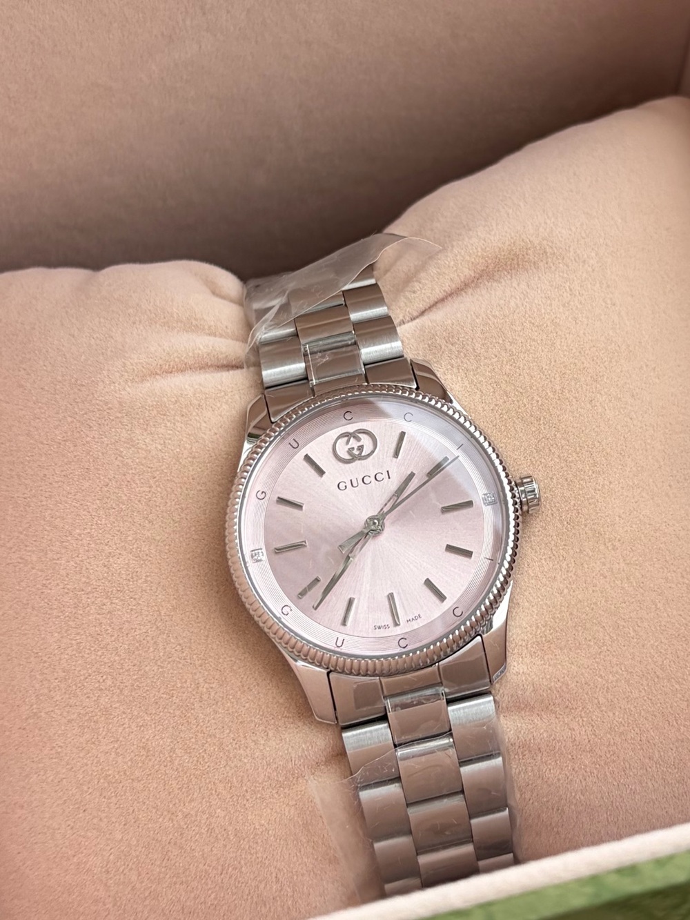 G-Timeless Diamond Slim Bracelet Watch, 29mm